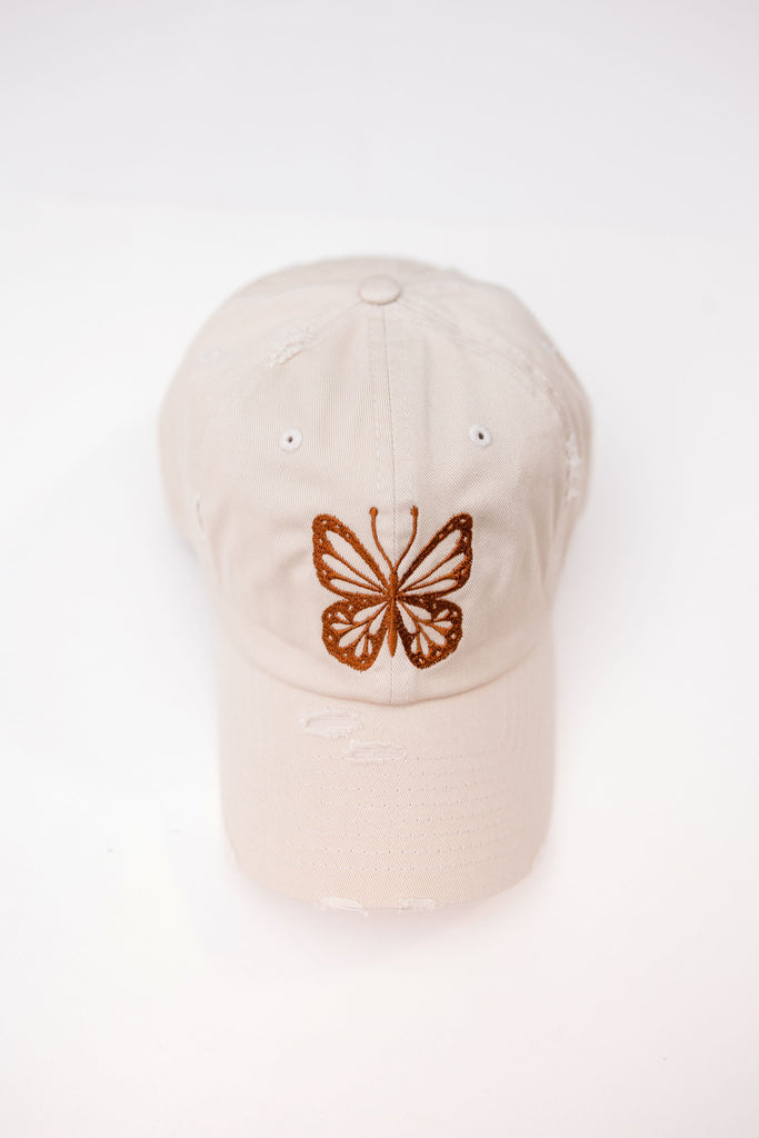 Butterfly Satin Vintage Style Embroidered Hat