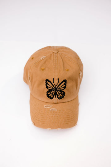 Butterfly Timber Vintage Style Embroidered Hat