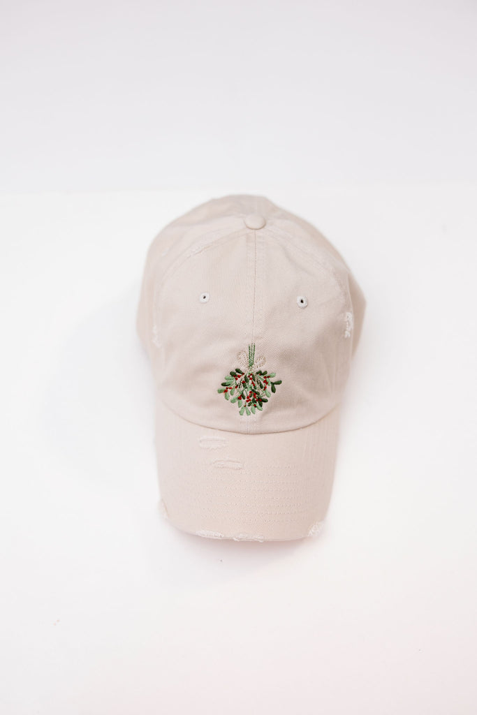 Mistletoe Satin Vintage Style Embroidered Hat