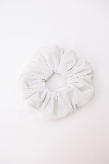 Off White Velvet Scrunchie