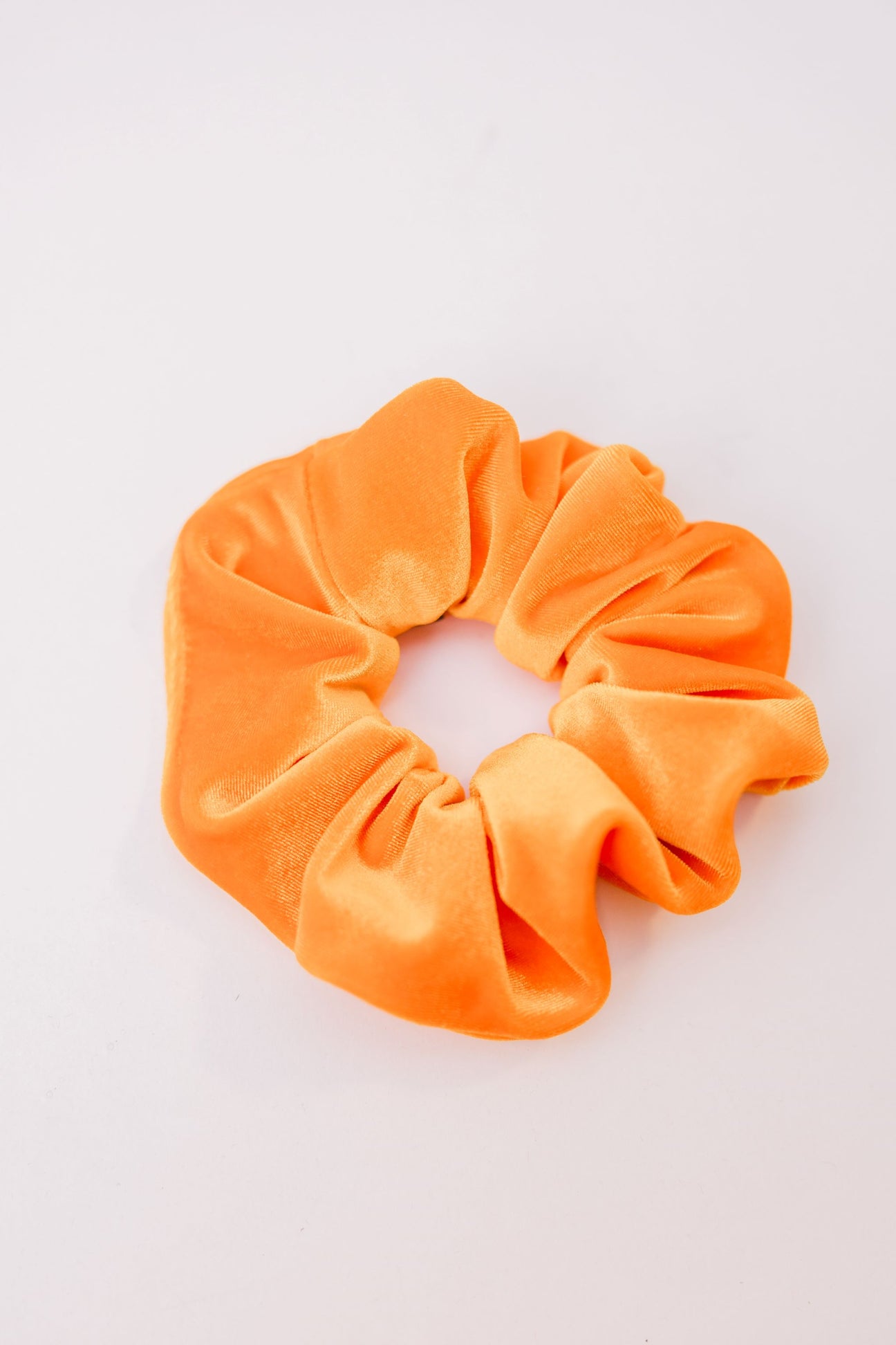 Orange Velvet Scrunchie