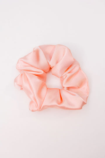 Peach Silk Scrunchie