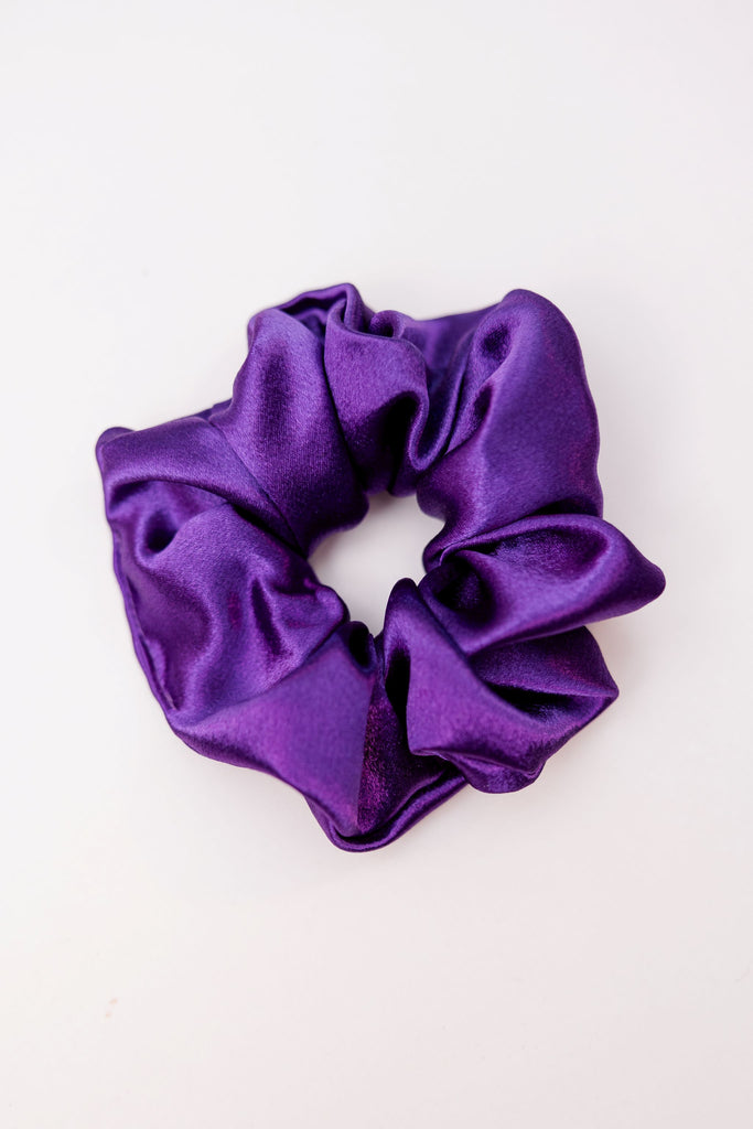 Purple Silk Scrunchie