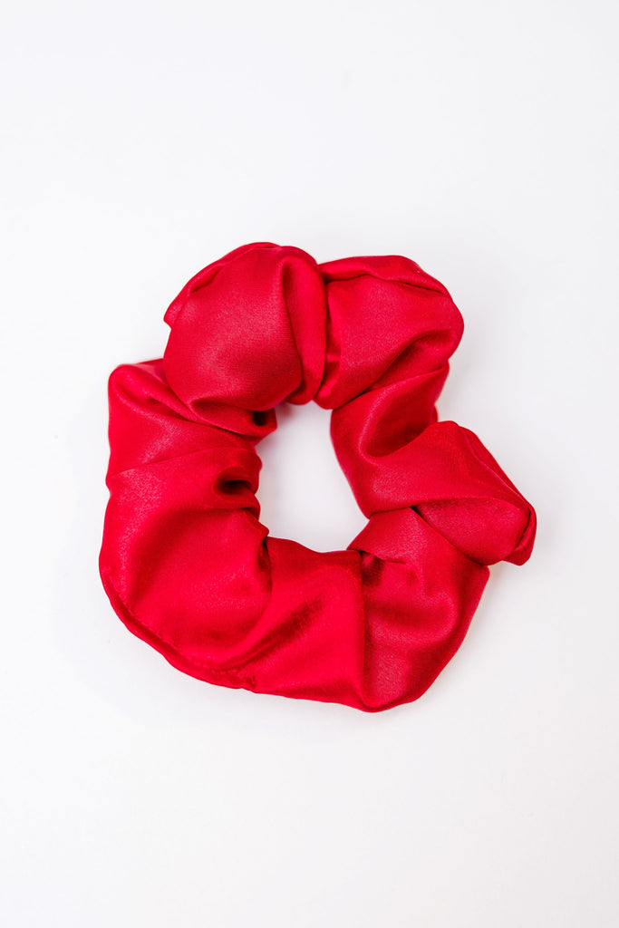 Red Silk Scrunchie