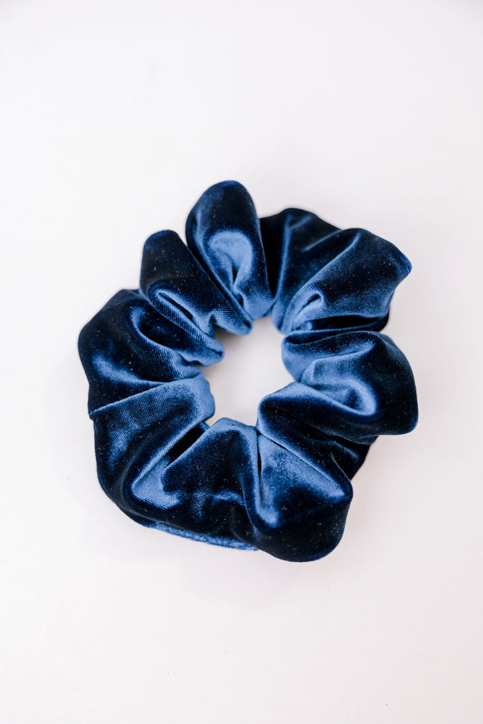 Royal Blue Velvet Scrunchie