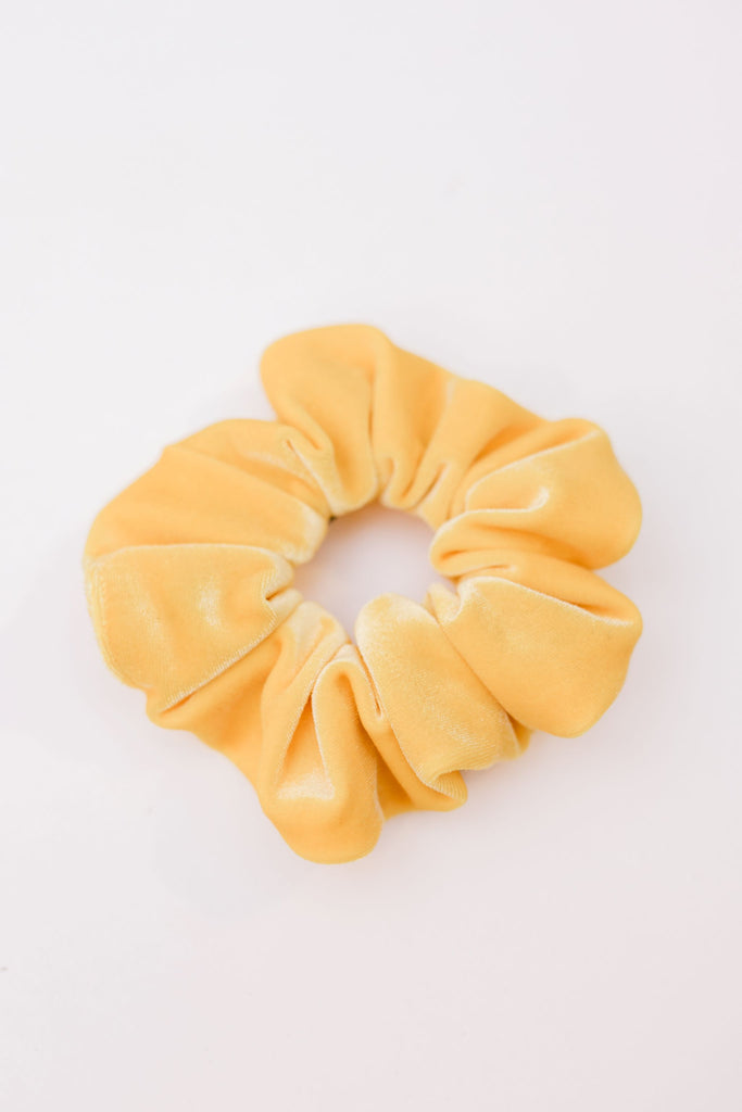 Sunflower Yellow Velvet Scrunchie