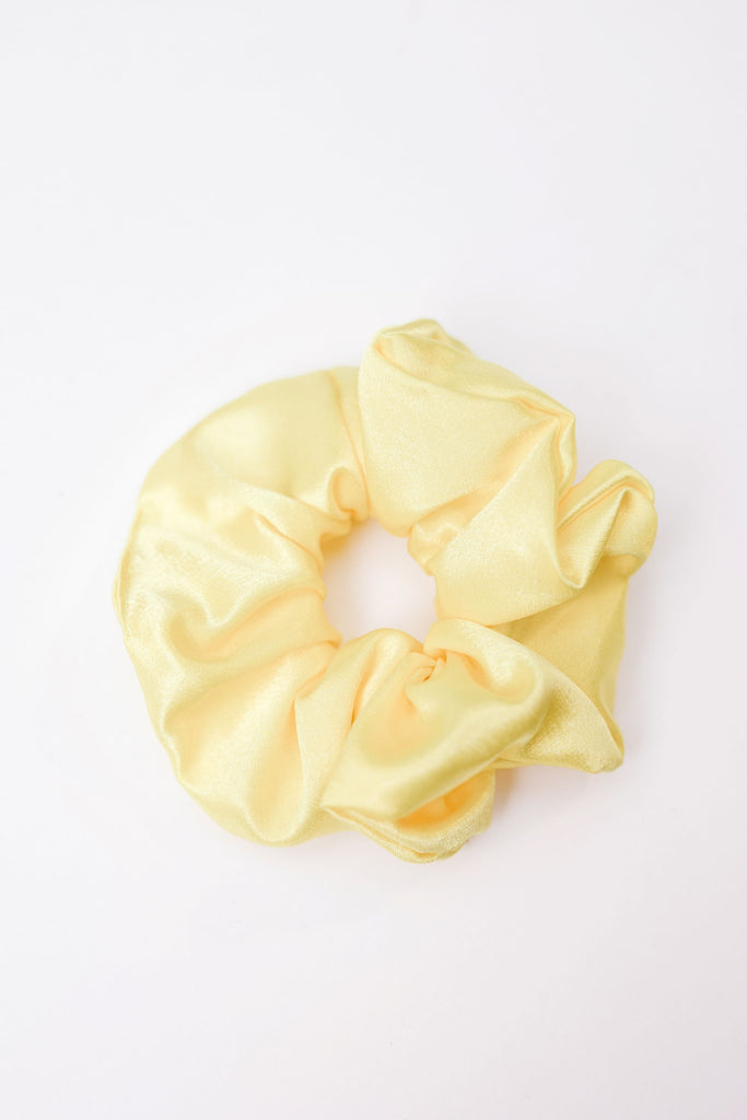Yellow Silk Scrunchie