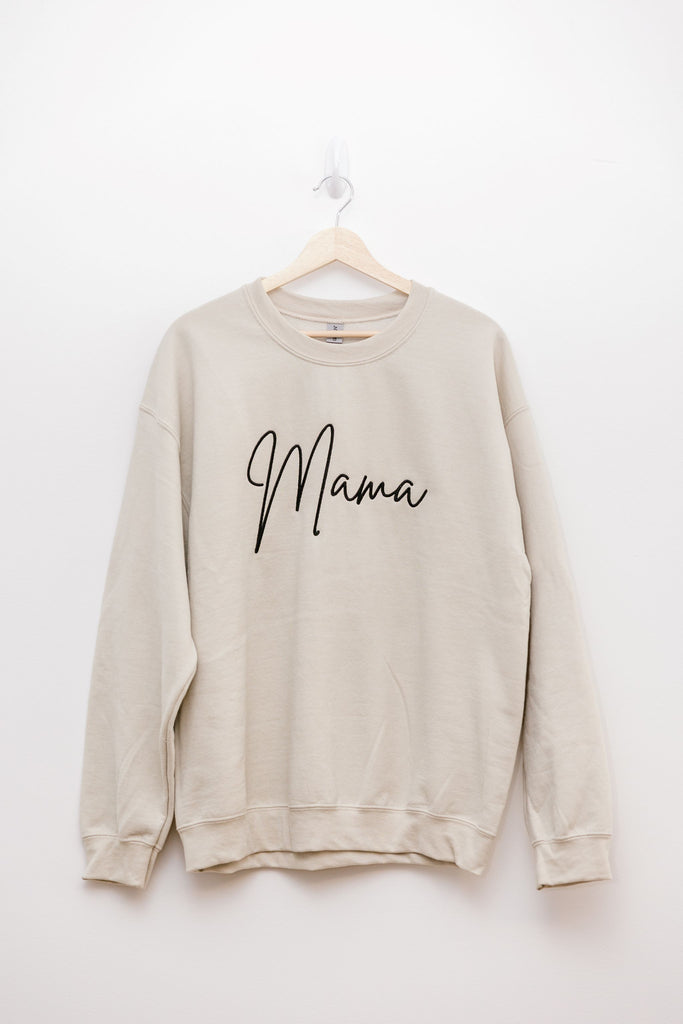 ThreadsByGram_MamaEmbroidedSweatshirt_Sand