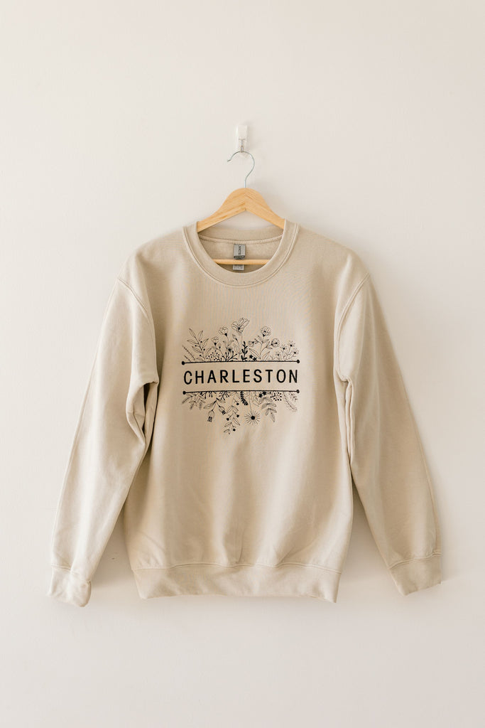 ThreadsbyGram-CharlestonWildflowerSandColorCrewneckSweatshirt