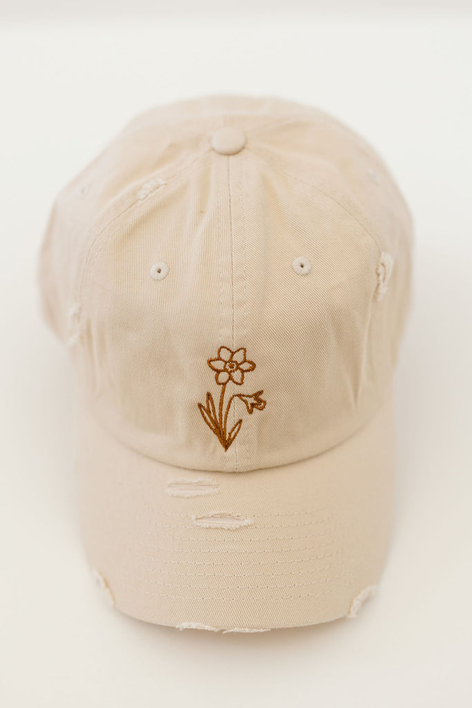 December Satin Vintage Style Embroidered Hat