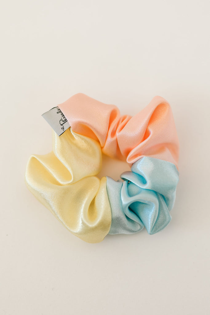 Emma Tri-Color Silk Scrunchie