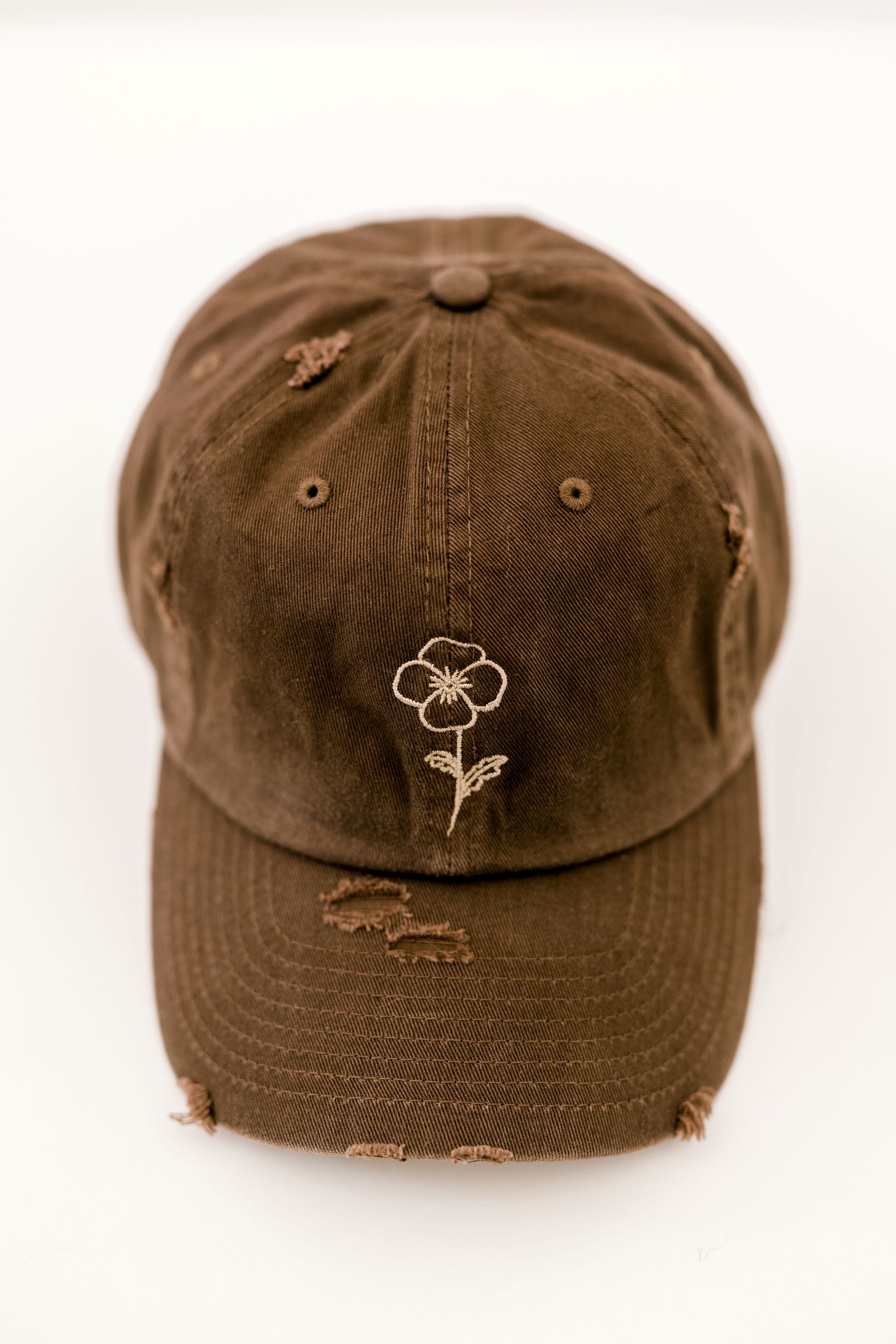 ttt_msw Flower Logo Cap brown