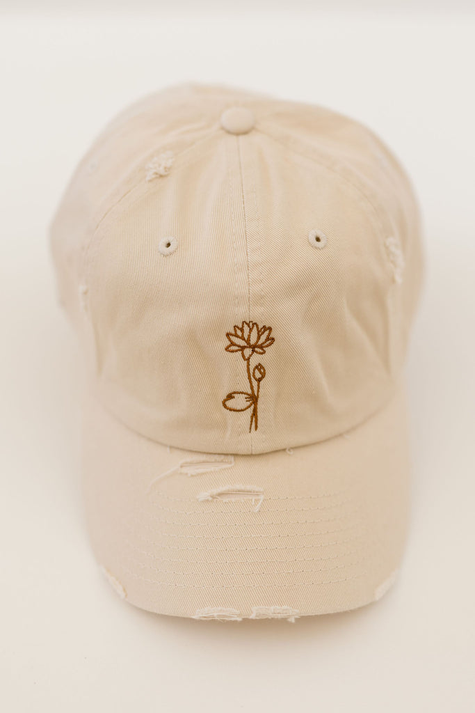 July Satin Vintage Style Embroidered Hat
