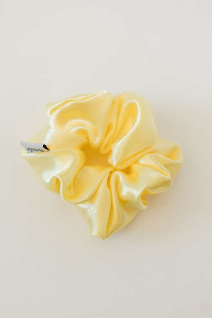 Light Yellow Silk Scrunchie