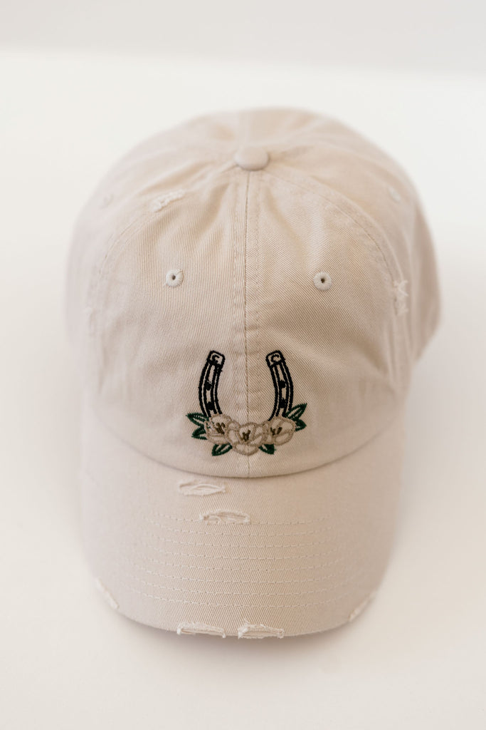 Lucky Horseshoe Satin Vintage Style Hat