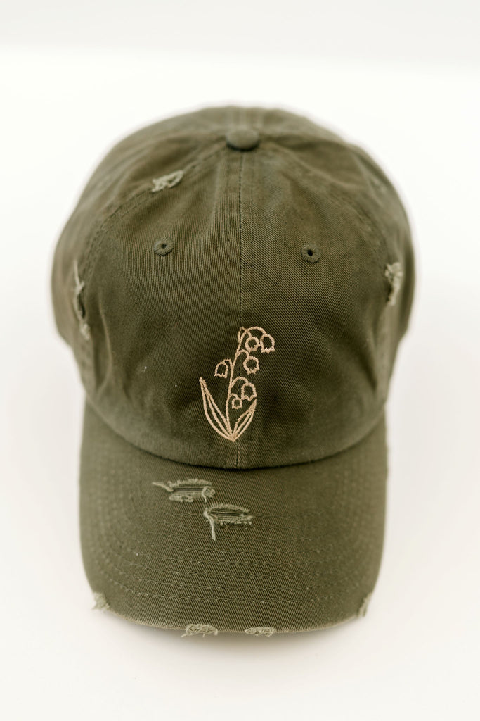 May Olive Vintage Style Embroidered Hat