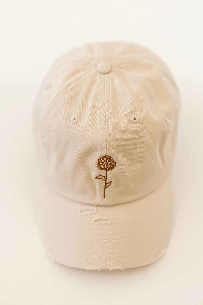 November Satin Vintage Style Embroidered Hat