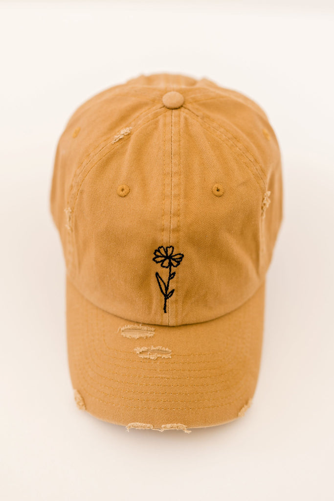 October Timber Vintage Style Embroidered Hat