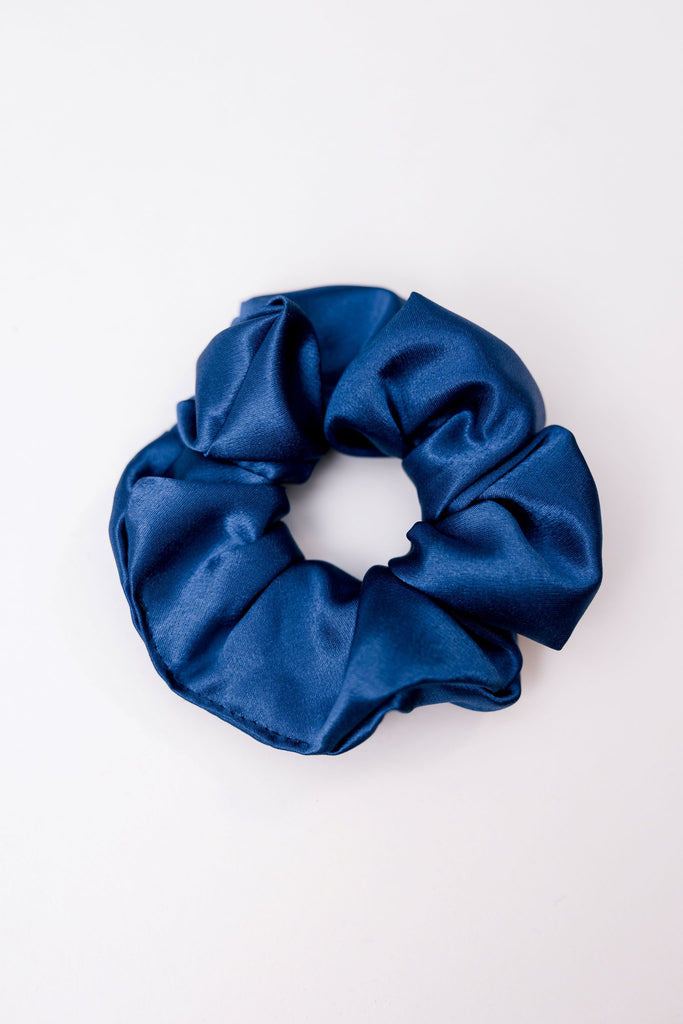 Royal Blue Silk Scrunchie