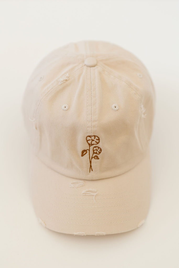 September Satin Vintage Style Embroidered Hat