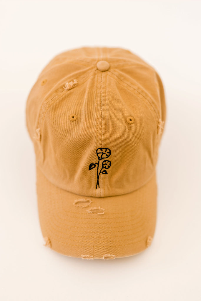 September Timber Vintage Style Embroidered Hat