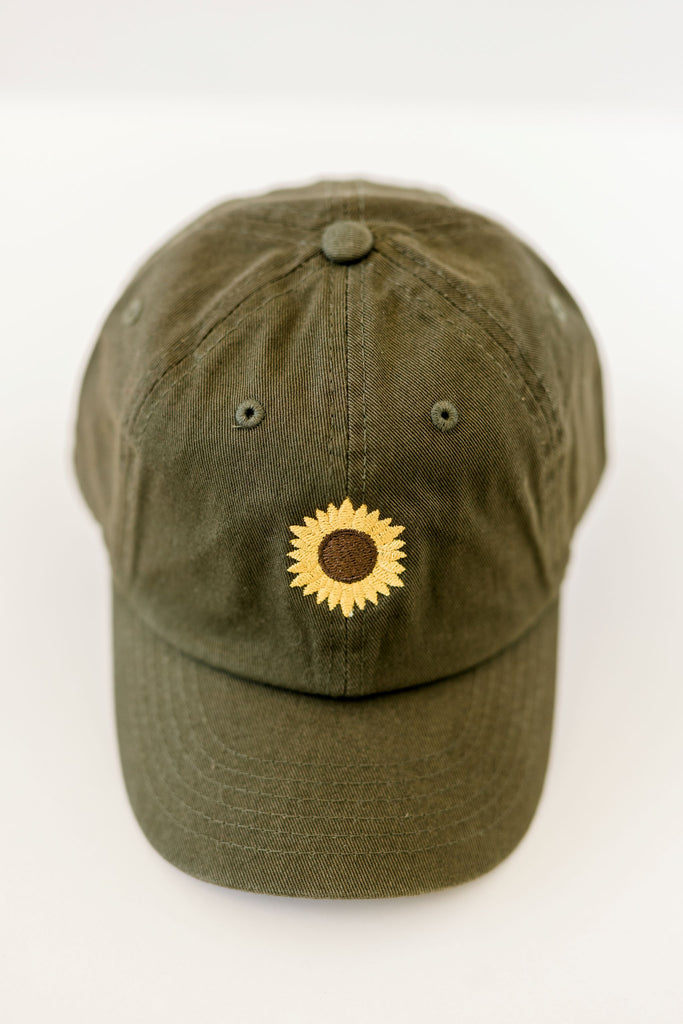 Sunflower Embroidered Kid Hat